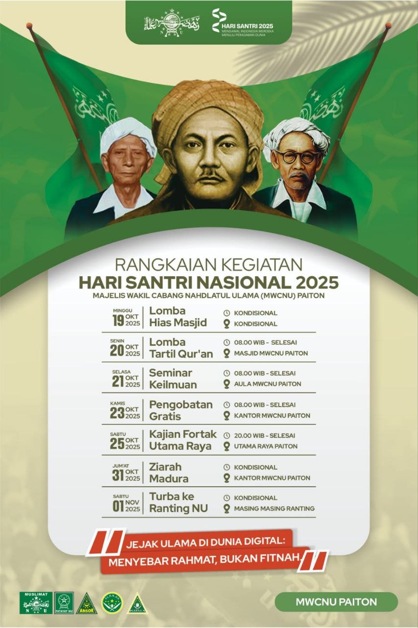 Rangkaian Peringatan Hari Santri 2025 MWCNU Paiton