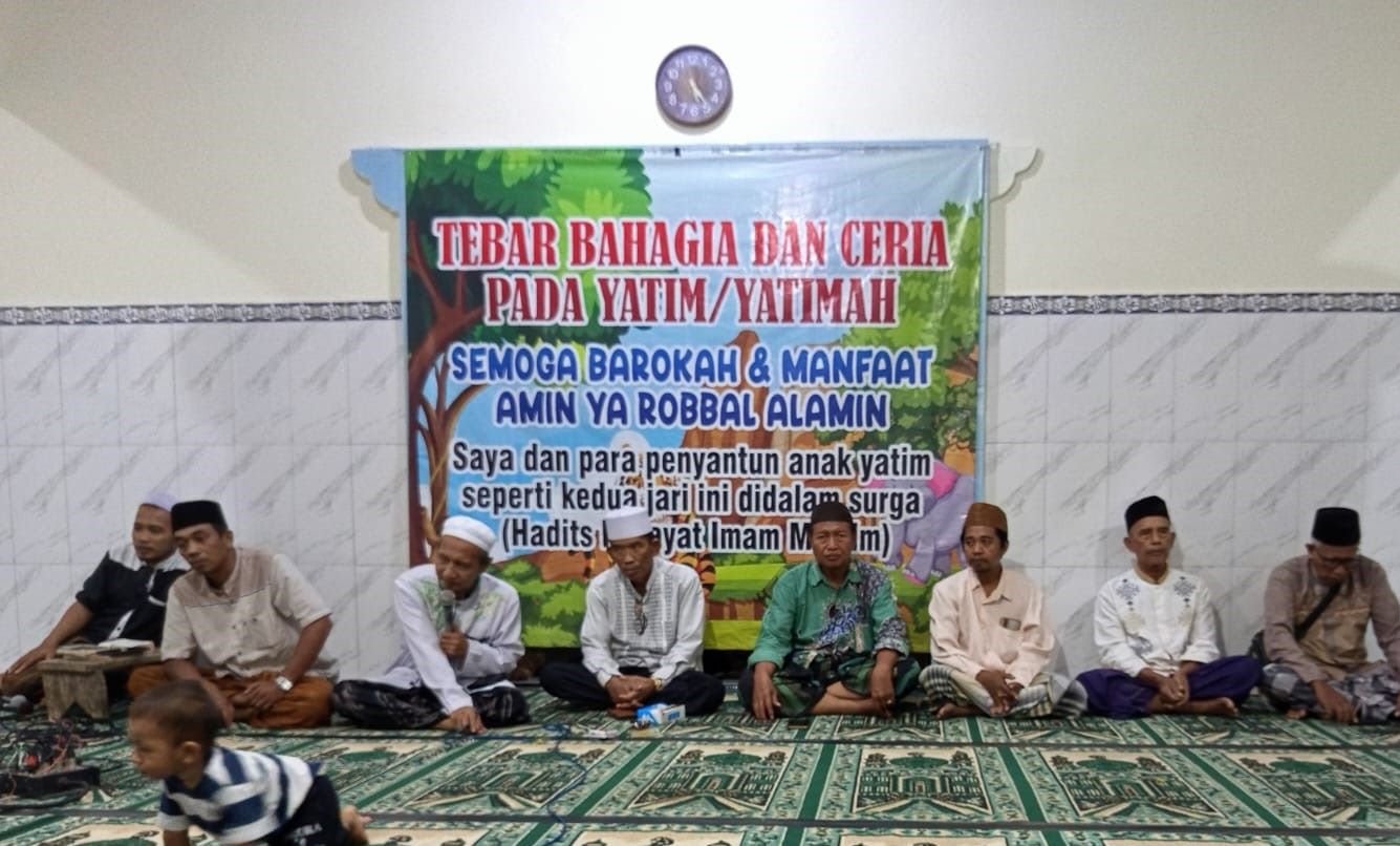 Semarak Ramadhan, Ranting NU Sidodadi Santuni Anak Yatim di Musholla Al-Ikhlas Mubarok